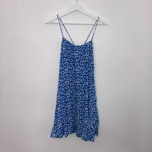 Blue floral dress